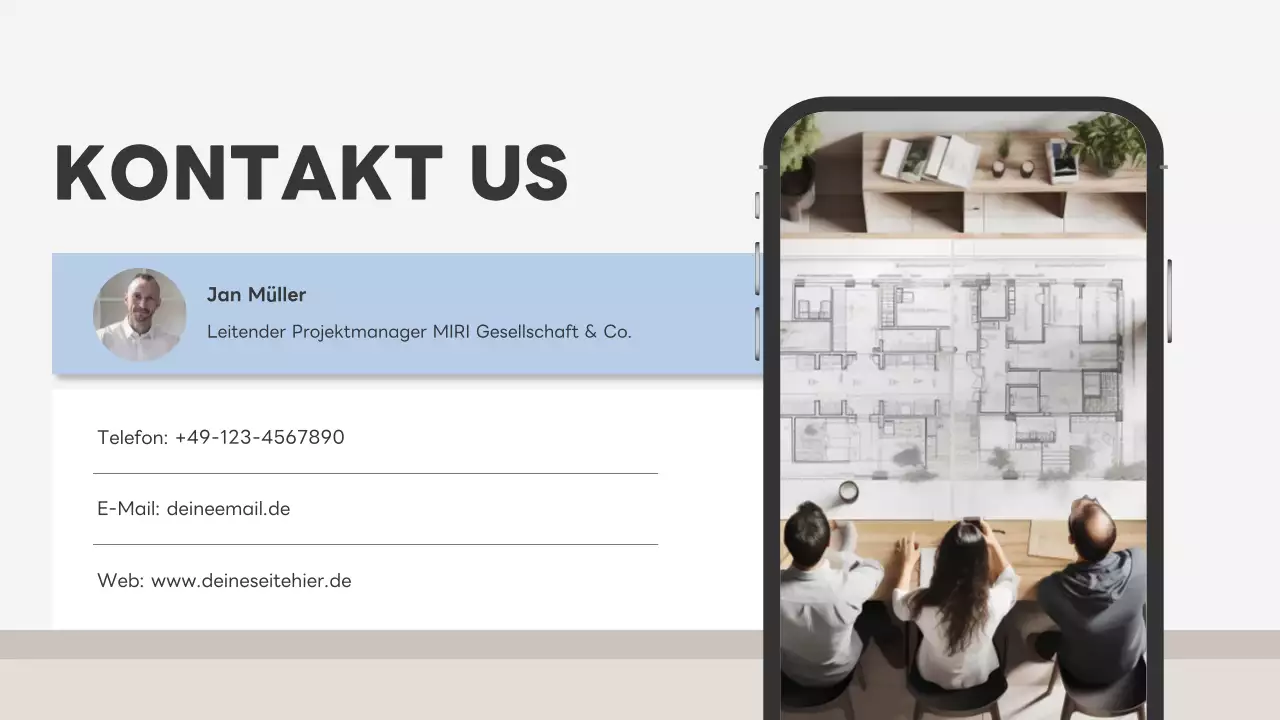 graues modernes Businessplan-Dokument