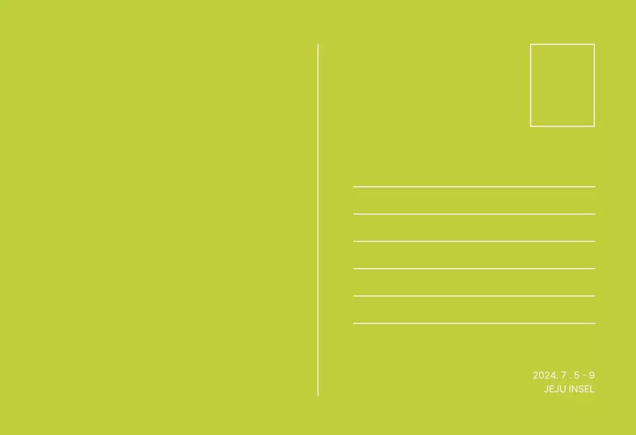 Grüne Natur Jeju Insel Postkarten Set