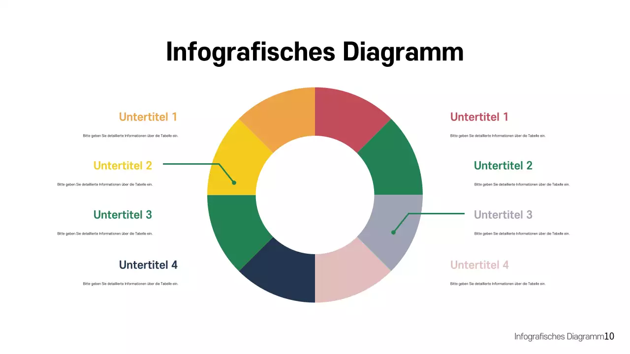 Regenbogen moderne infografische Präsentation Vorlage