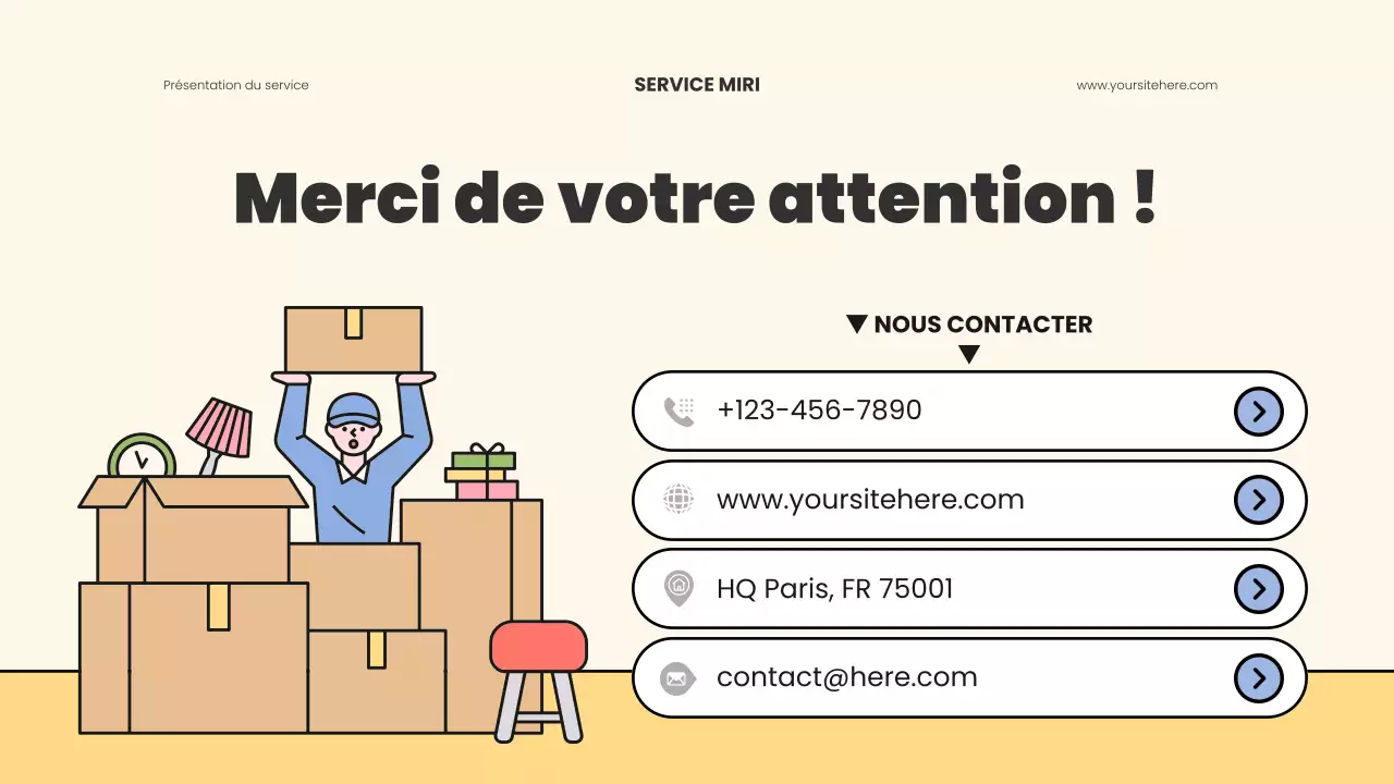 publicité moderne beige pour les déménagements