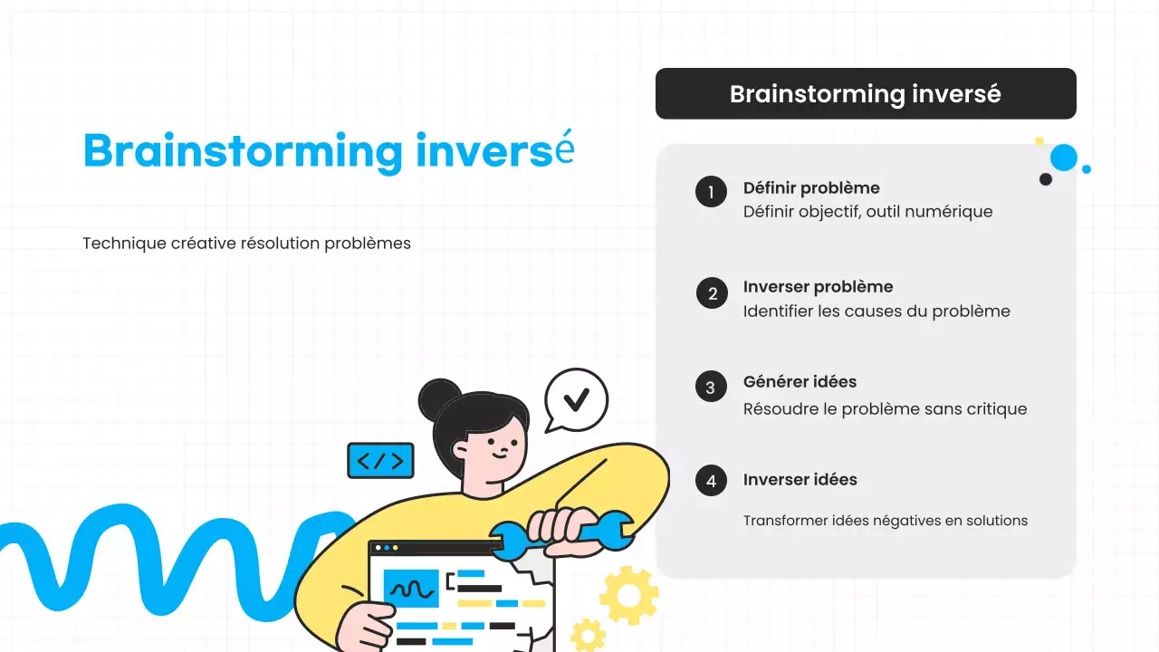 présentation de brainstorming moderne bleu