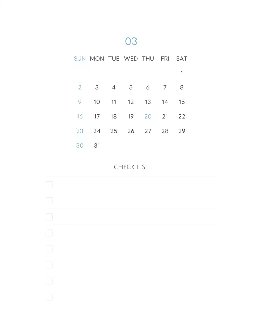 白と黒のシンプルな2025年版数字卓上カレンダー