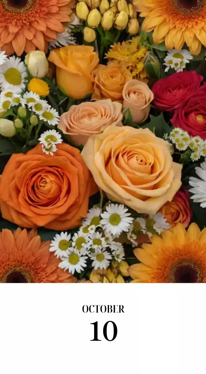 黒と白のシンプルな花写真2025年版カレンダー