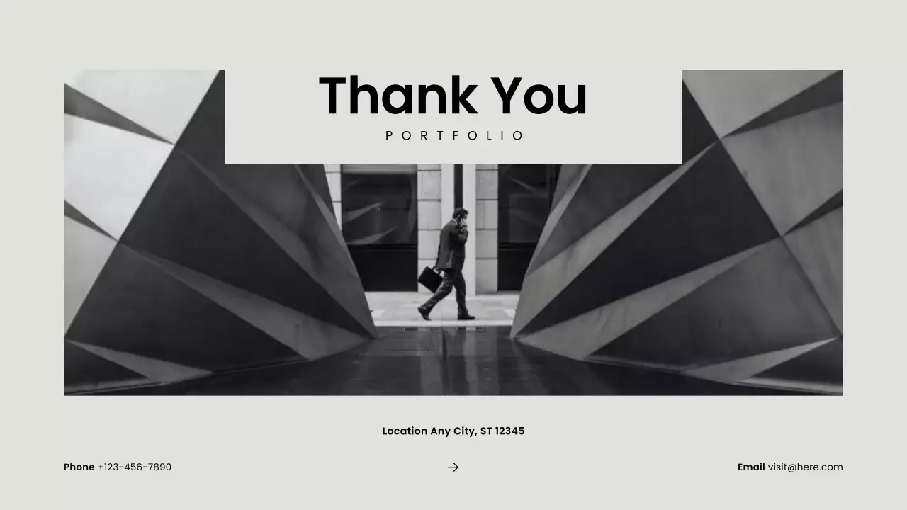 그레이 모던 건축 포트폴리오 프레젠테이션