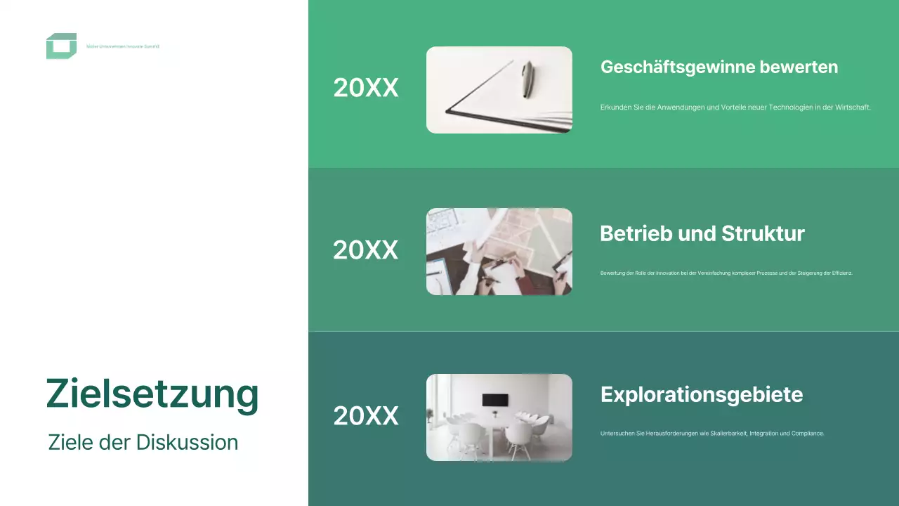 grünes modernes Konferenzdesign