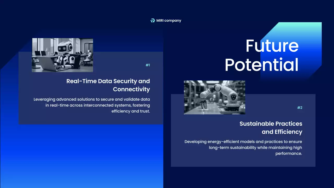 블루 모던 테크놀로지 프리젠테이션