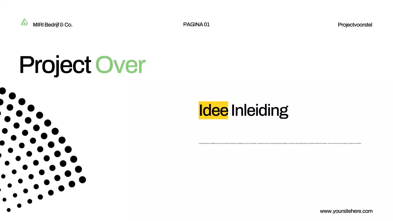 presentatie groen modern projectvoorstel