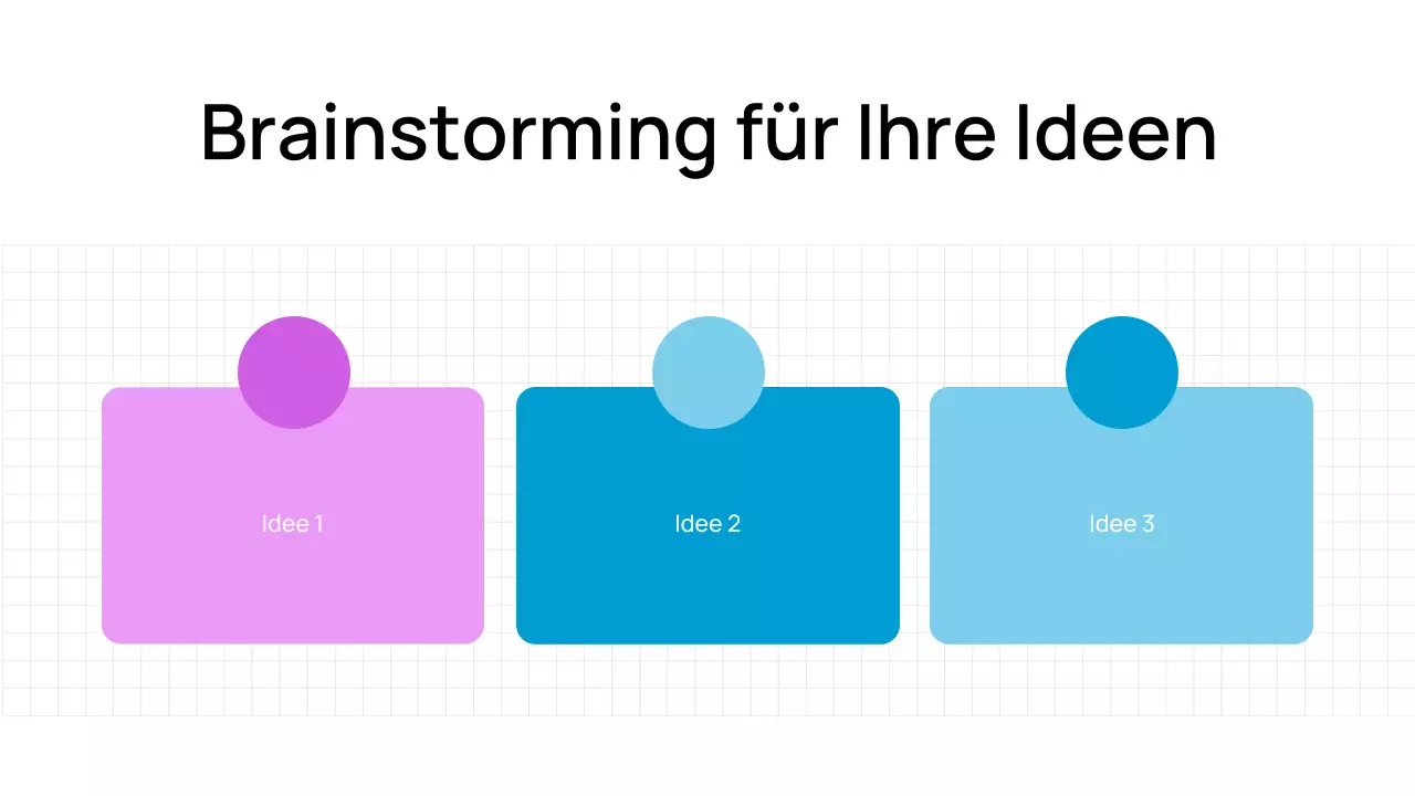 Trendige fette und minimale digitale Brainstorming-Präsentation