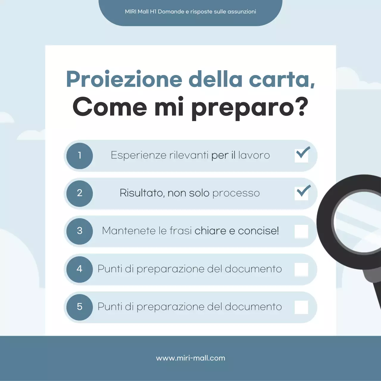 Assunzione pulita di colore blu chiaro