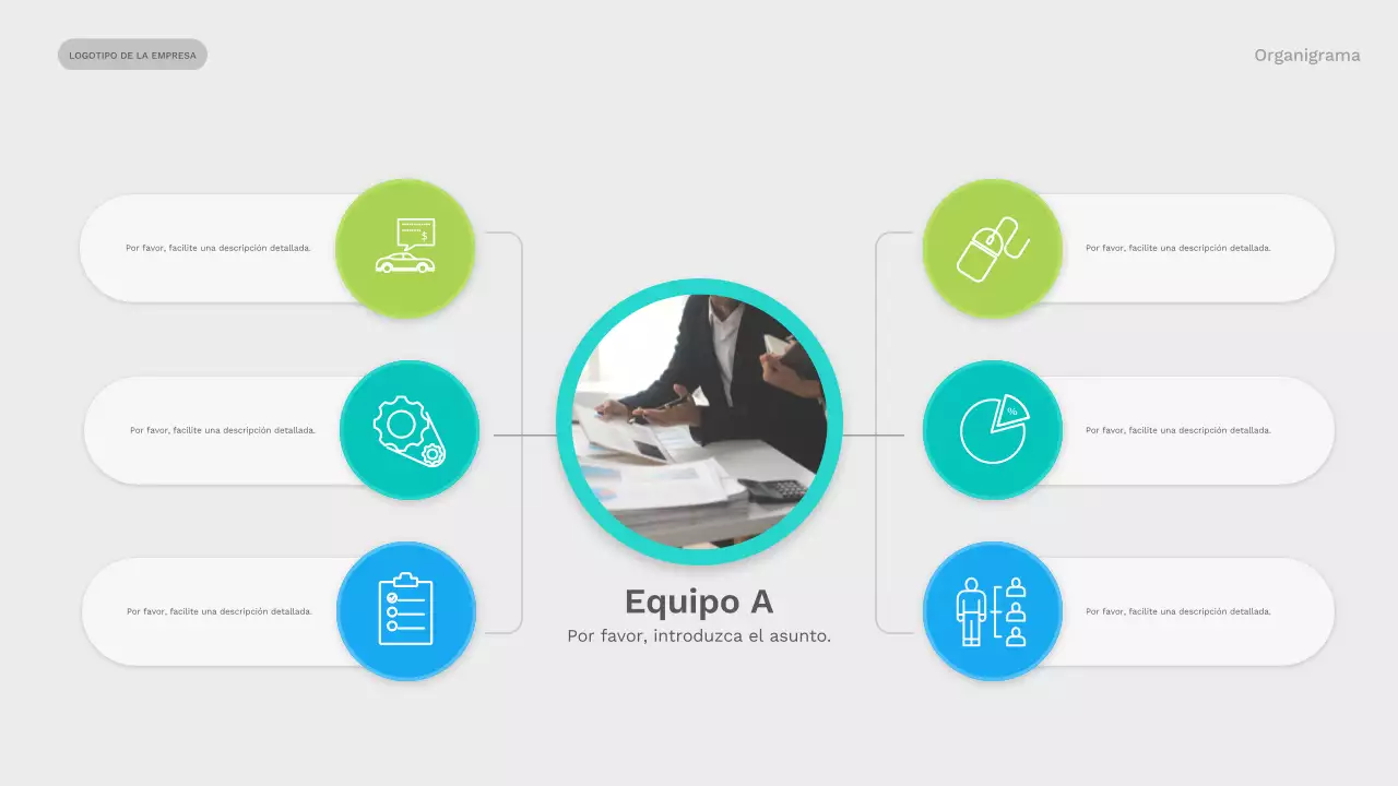 verde moderna colección de diseño de organigramas