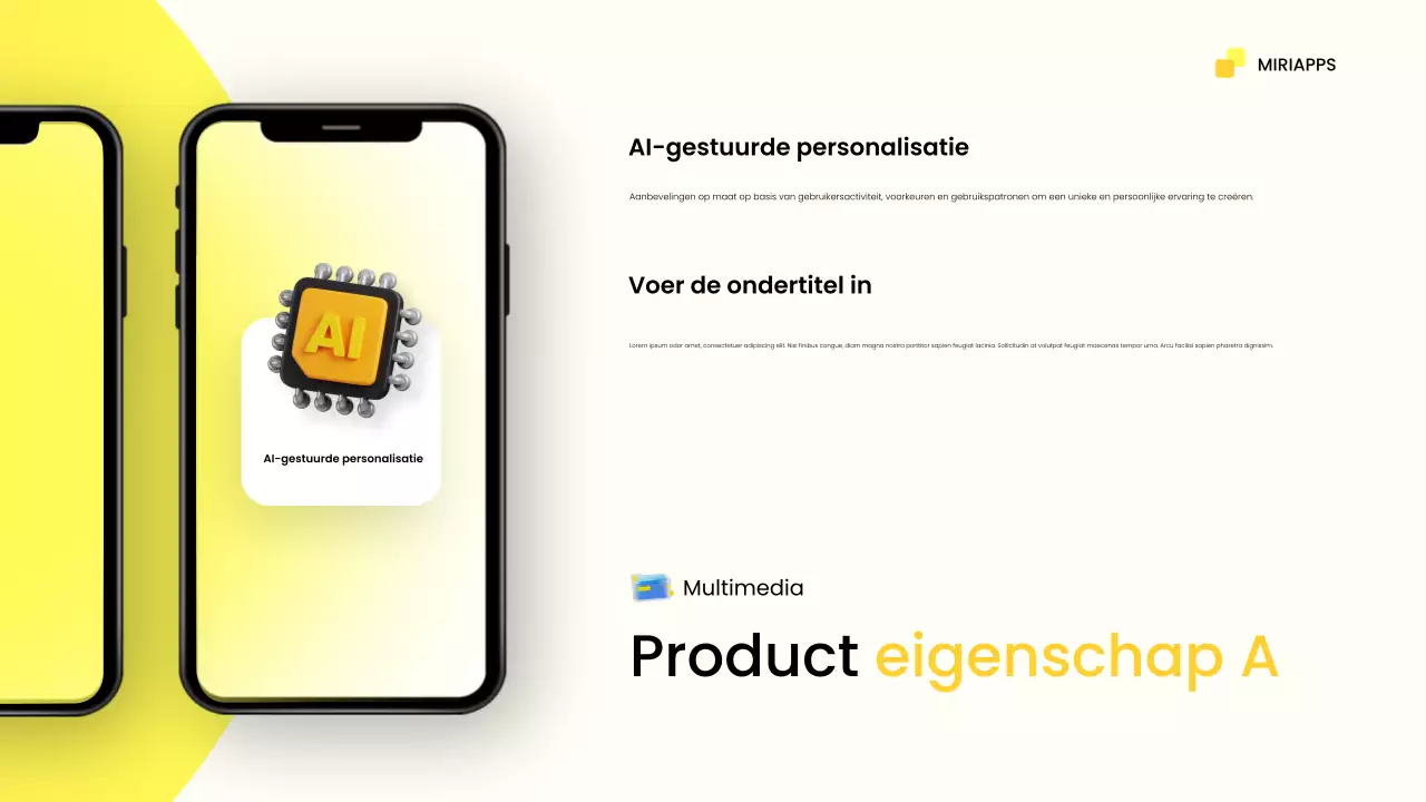 gele moderne mobiele promotie
