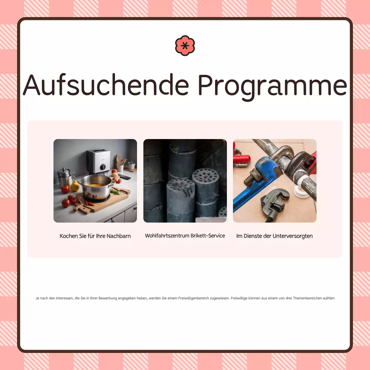 Pink Cuddly Freiwilligenanwerbung