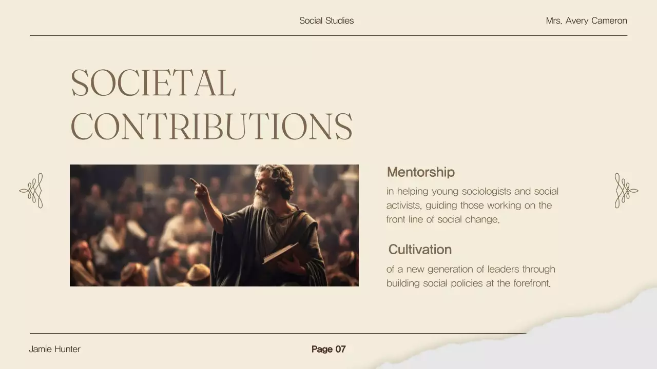 Brown Traditional Biography Presentation