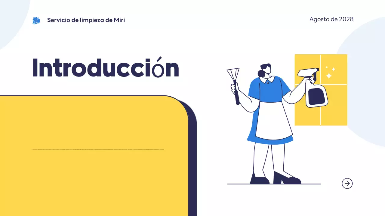 blue modern servicio de limpieza introducción