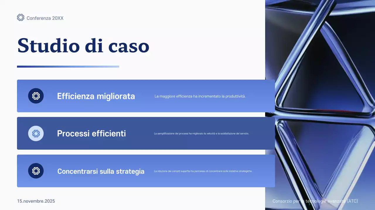 annuncio della conferenza sul futuro moderno blu