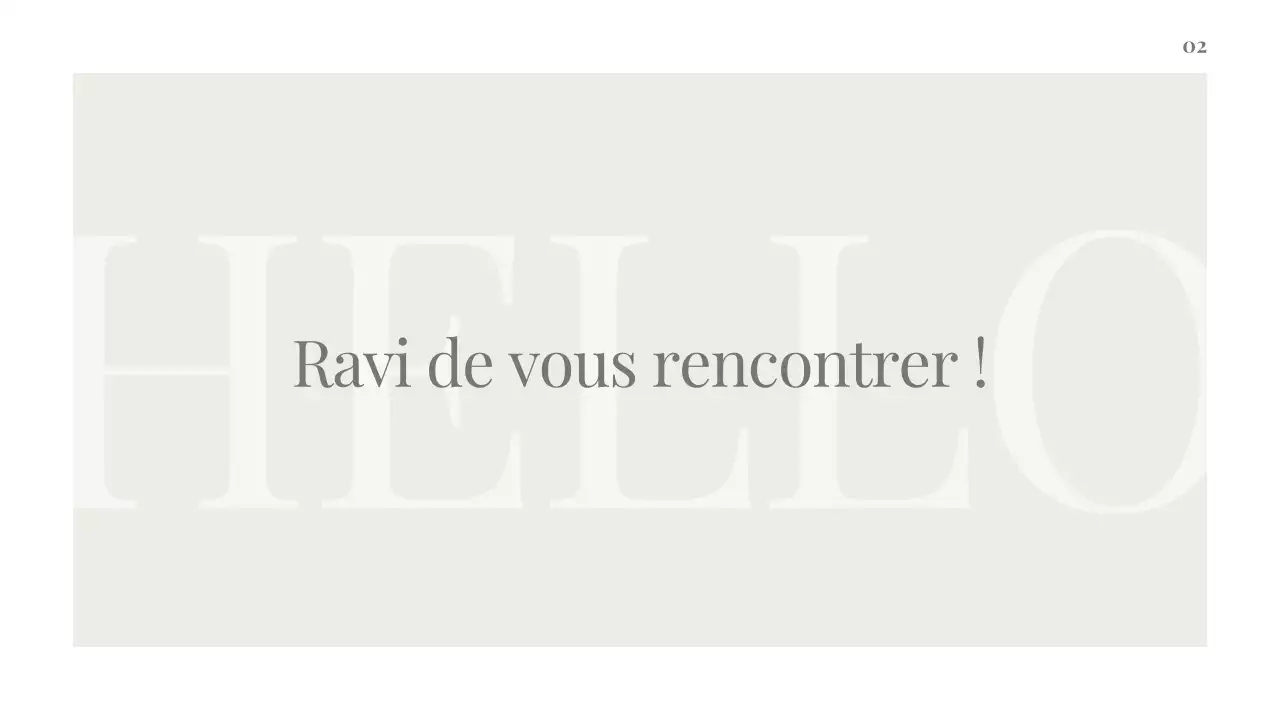 Clean Aesthetic A propos de moi Profil Introduction Présentation pour les professionnels