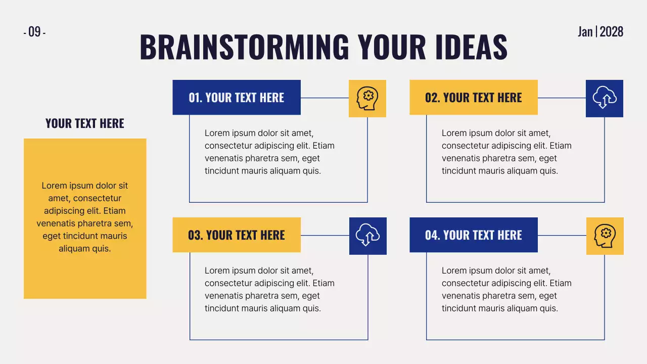 Blue Modern Brainstorming Presentation