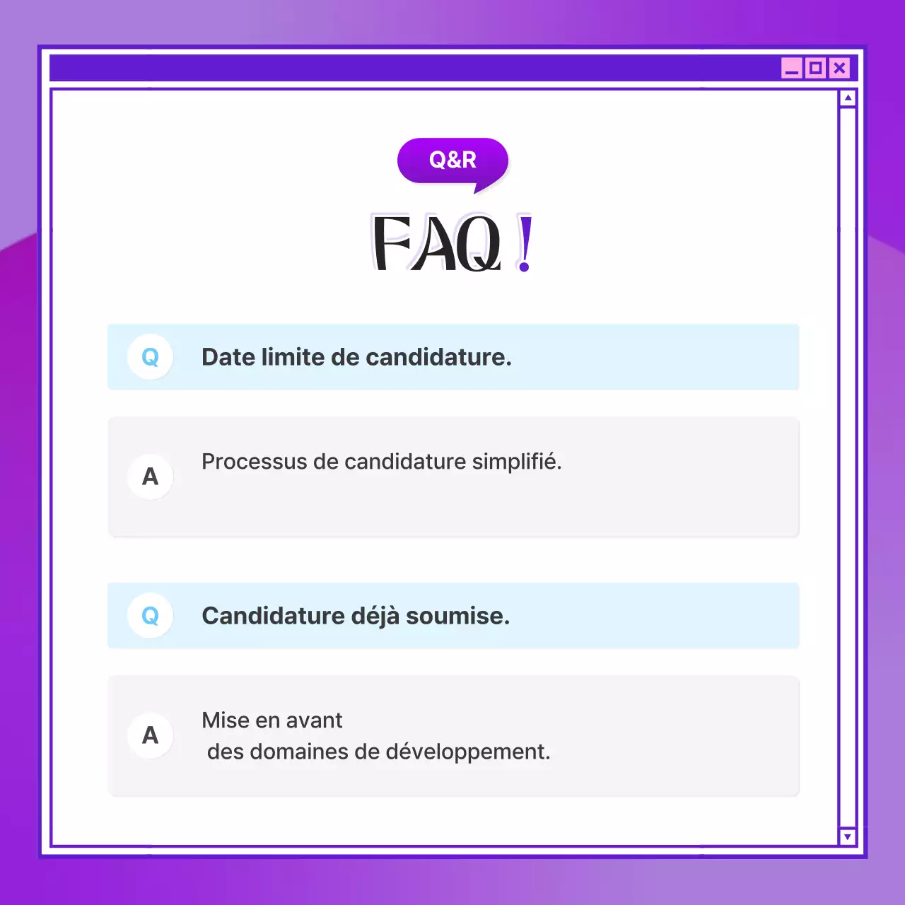 Un guide de questions-réponses sur le recrutement violet et kitsch