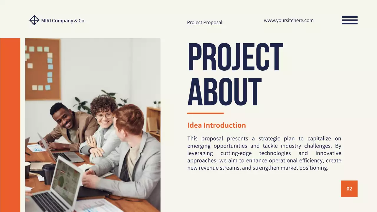 오렌지 모던 프로젝트 제안서 문서 프레젠테이션