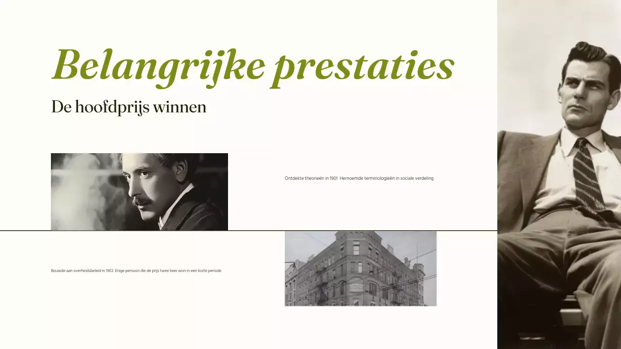 groen klassieke biografie presentatie