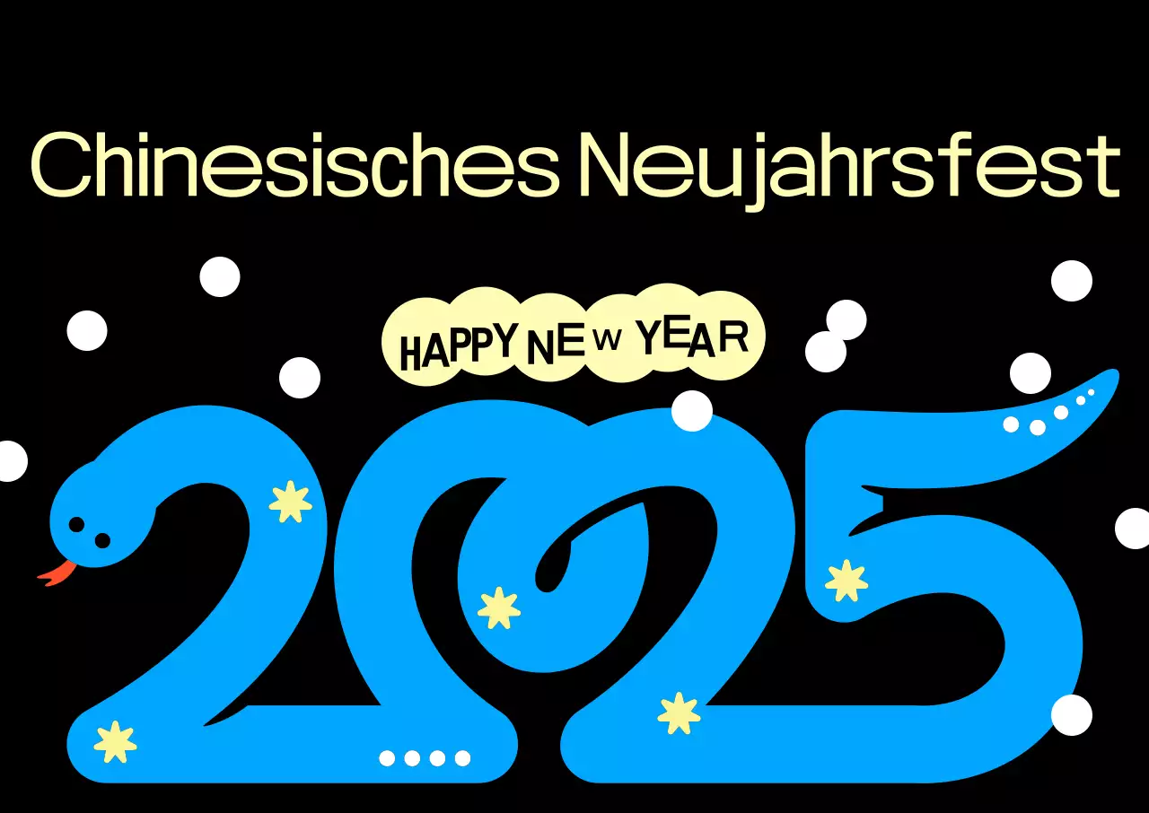 Schwarzer Trend Neujahrsfeierlichkeiten