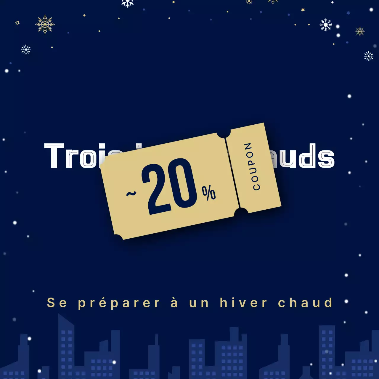 Événement de vente simple bleu marine