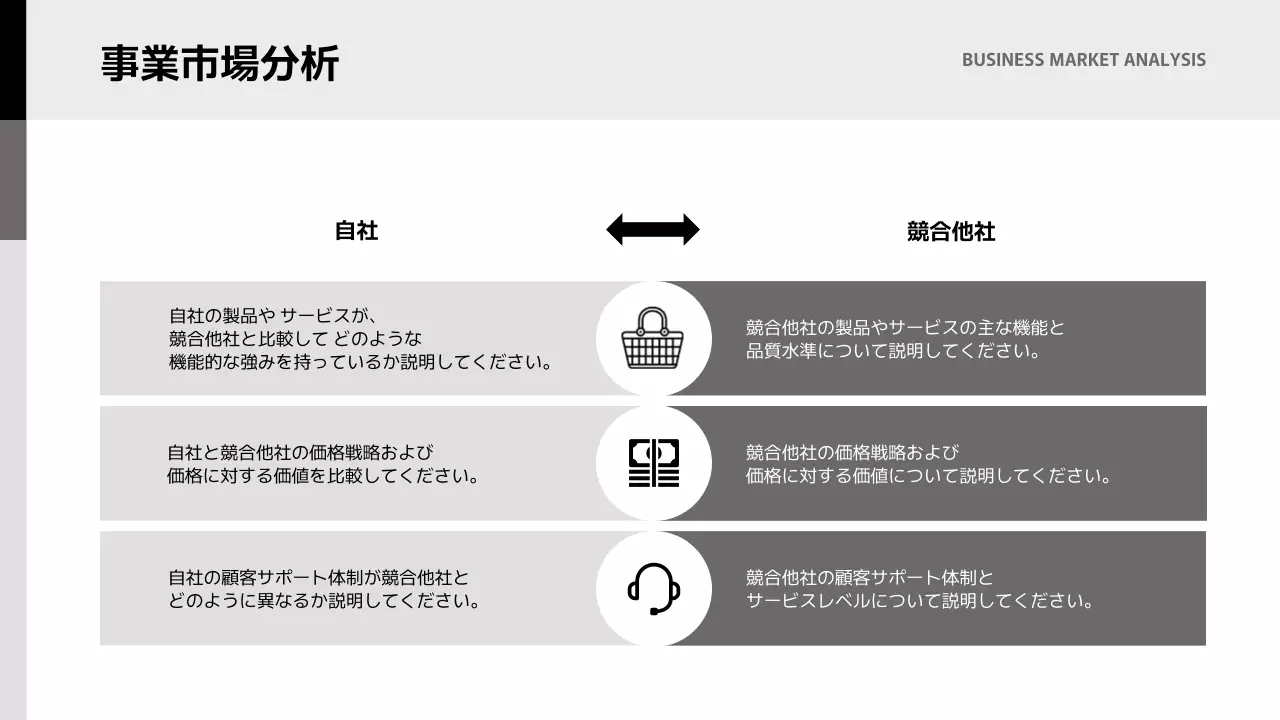白黒 モダン 事業計画書 計画書 プレゼンテーション