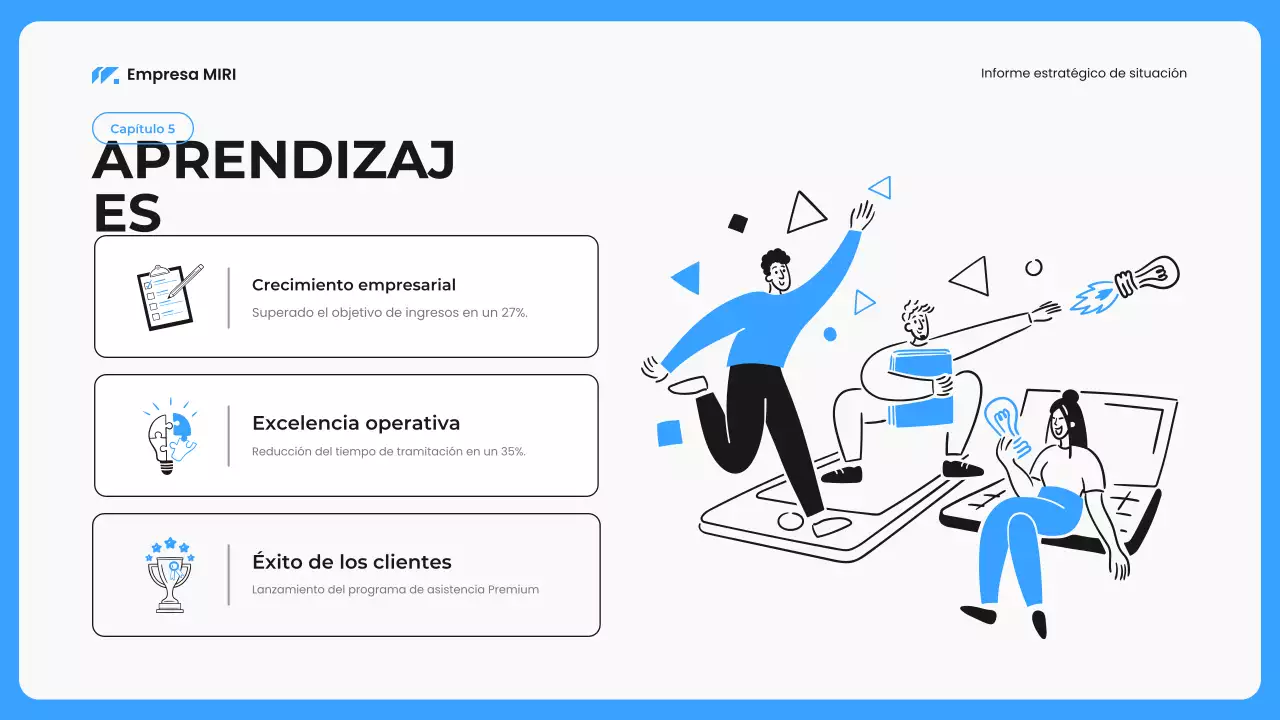 blue modern business report