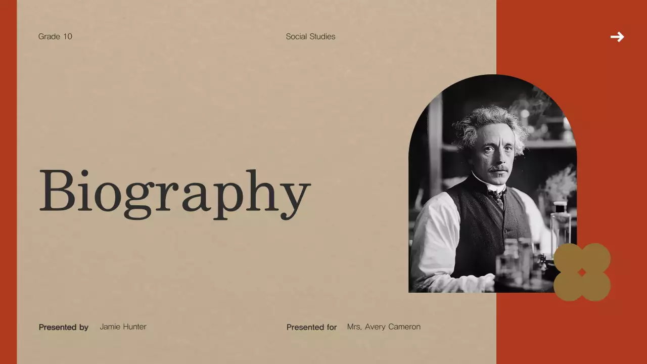 Beige Vintage Biography Presentation