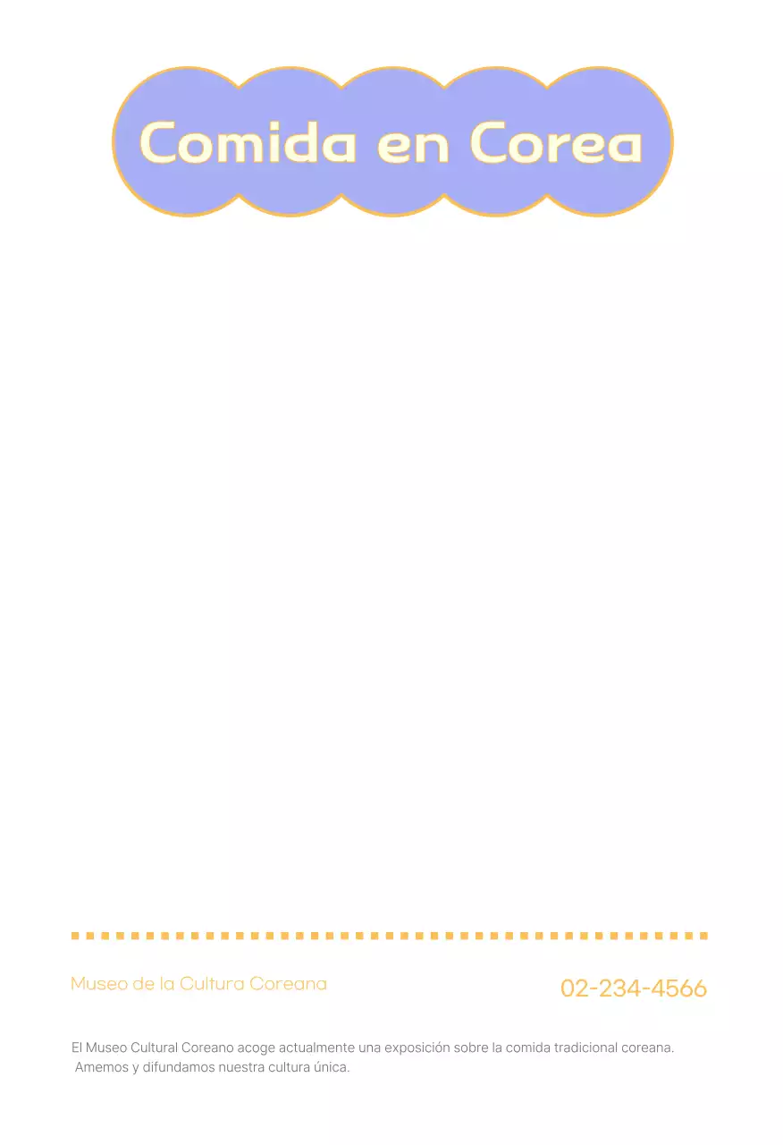 Postal de comida tradicional naranja