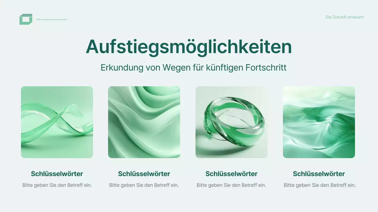 grünes modernes Konferenzdesign