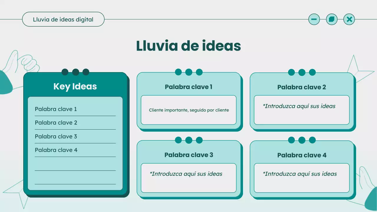 Guía de ideas Teal Modern Brainstorming