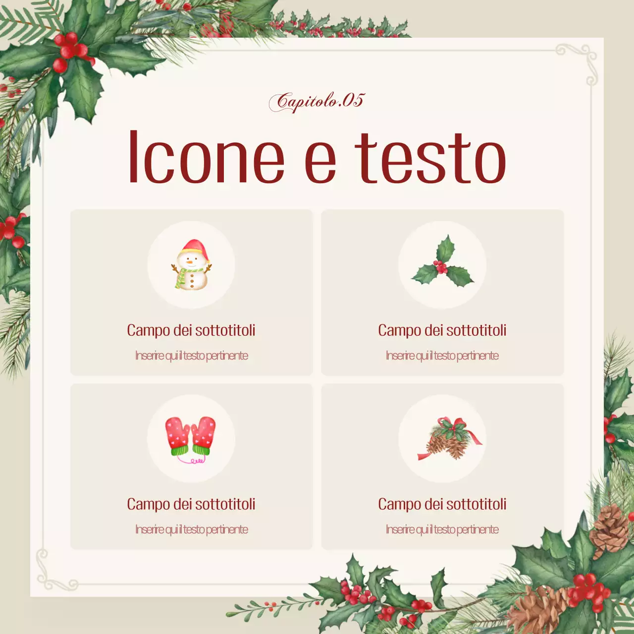 Promuovere un evento natalizio di classe in beige