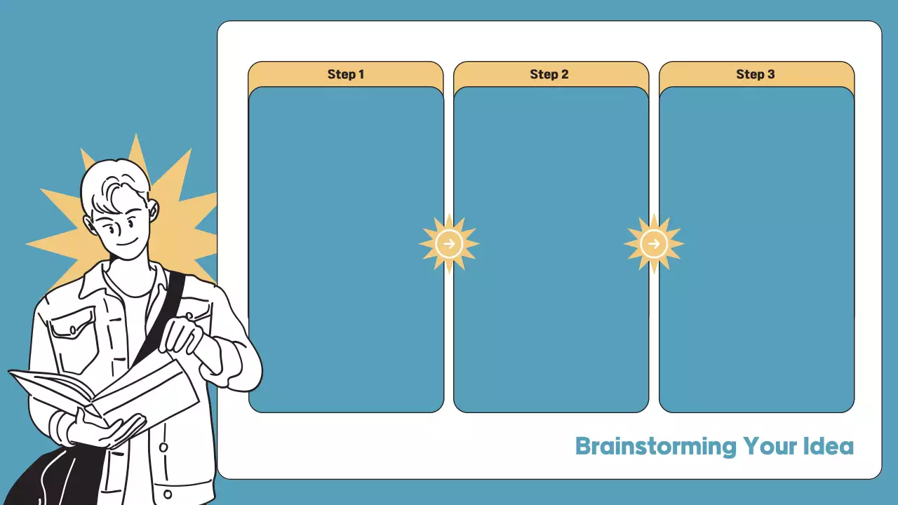 블루 모던 브레인스토밍 가이드 프레젠테이션