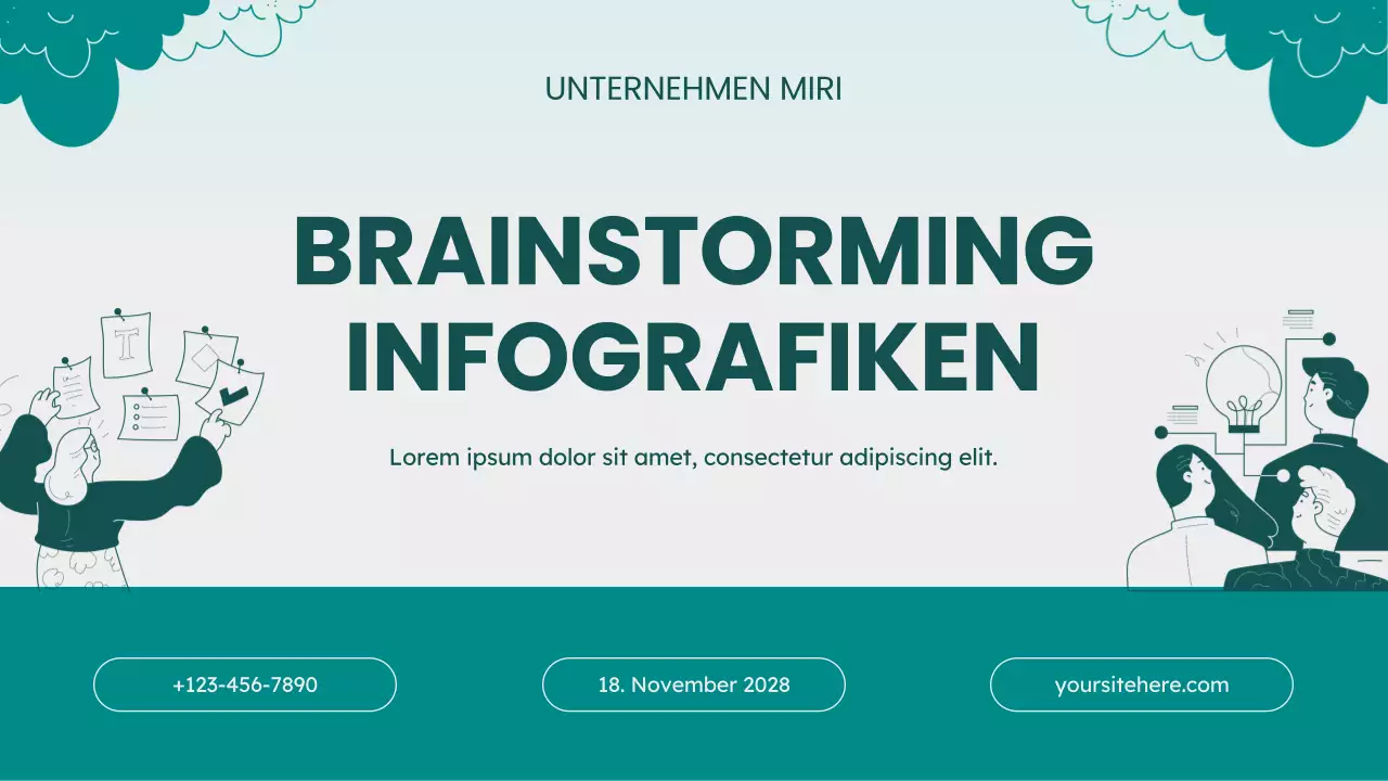 Teal Modern Brainstorming-Ideenleitfaden