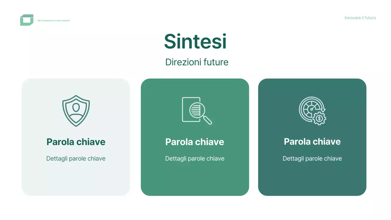 design verde e moderno per conferenze