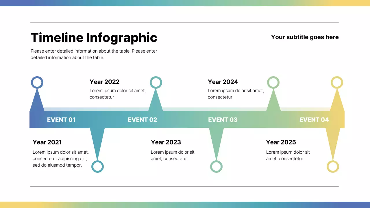 Rainbow Minimal Timeline Presentation