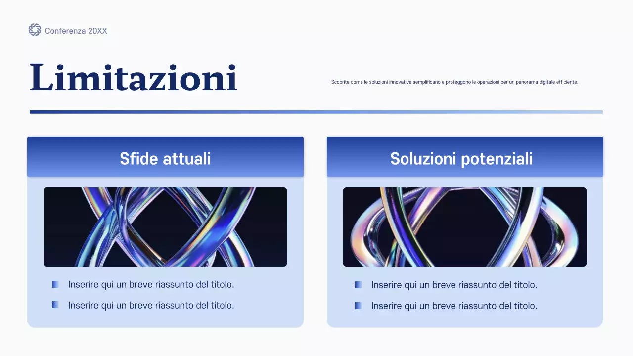 annuncio della conferenza sul futuro moderno blu