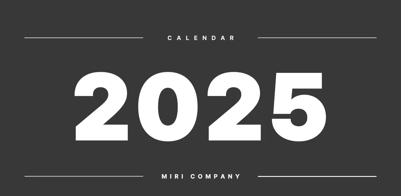 カラフルでシンプルな数字カレンダー