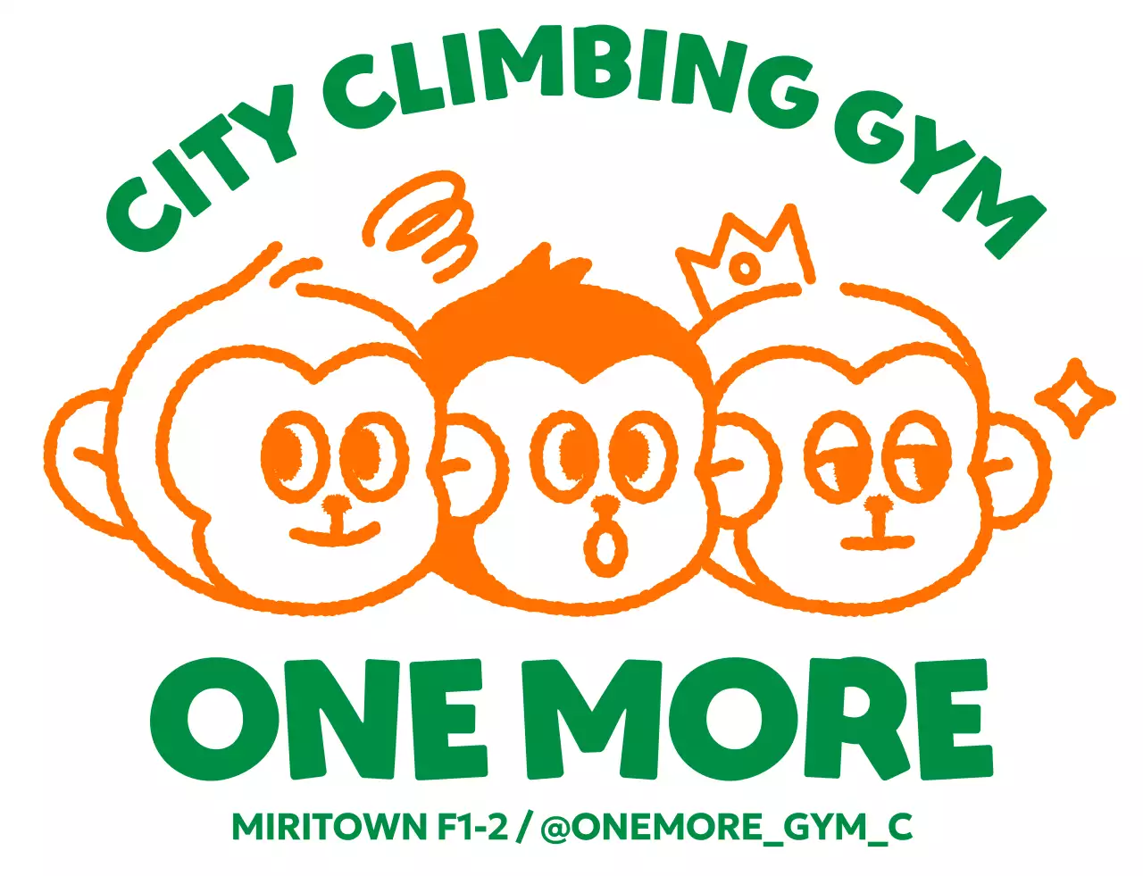 Logo latihan yang lucu dengan ilustrasi monyet