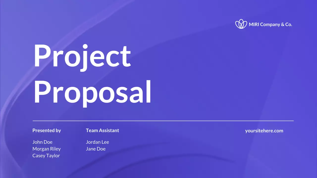 Blue Modern Project Proposal Template Presentation