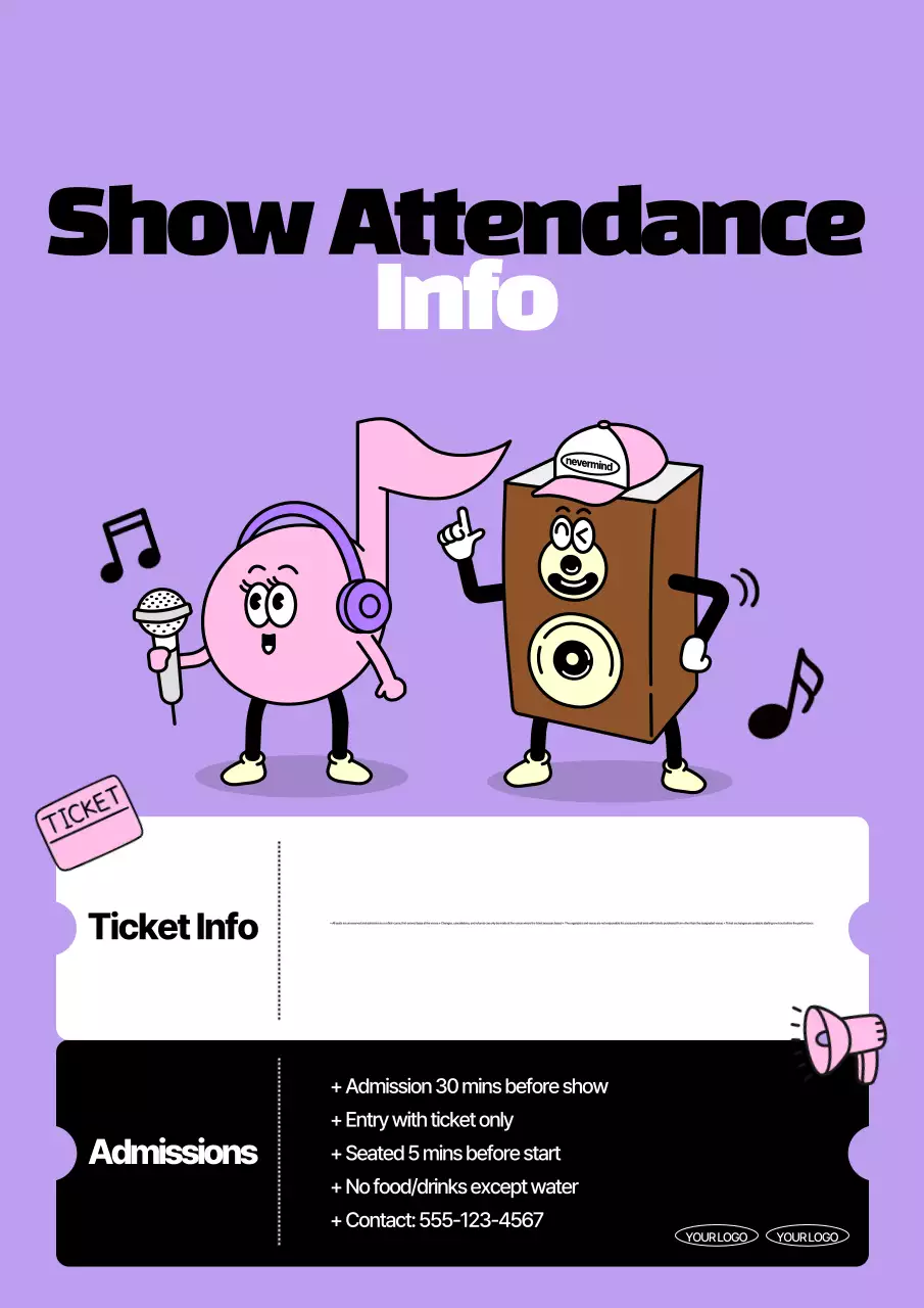 Poster thông báo chương trình truyện tranh Purple Comic Show