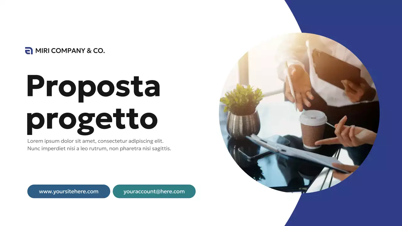 proposta commerciale moderna blu