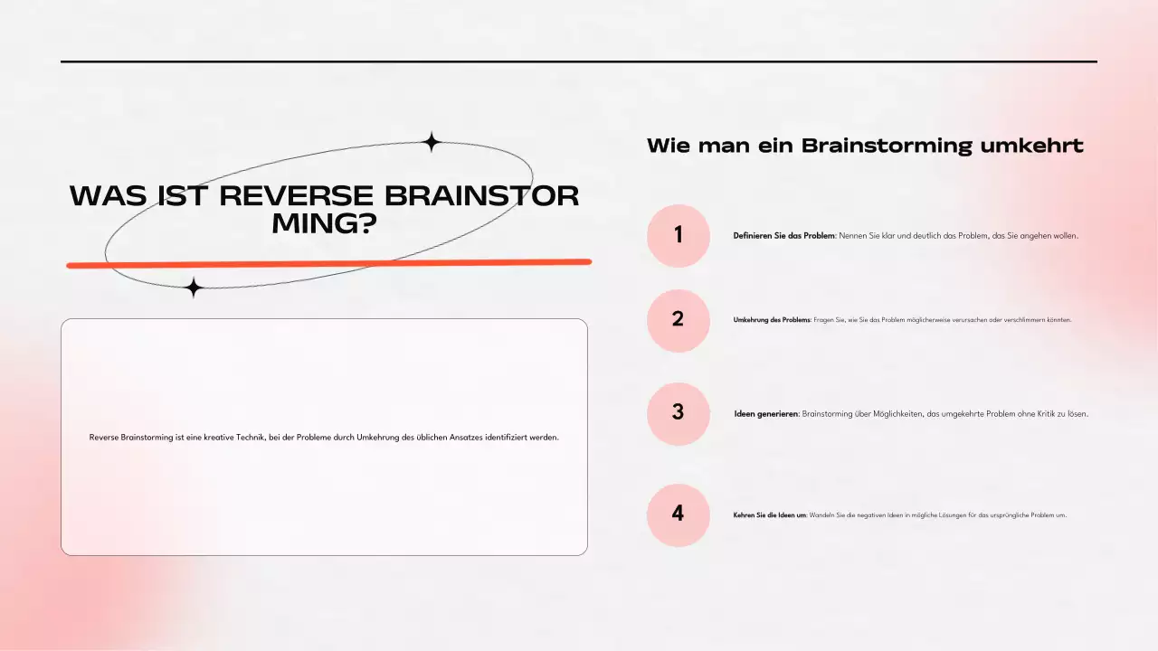 Orange-graue Brainstorming-Präsentation