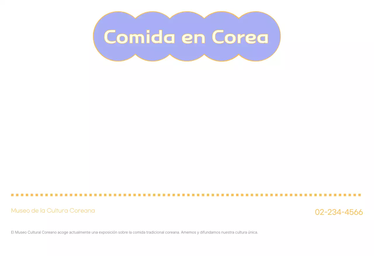 Menta Postal de comida tradicional coreana