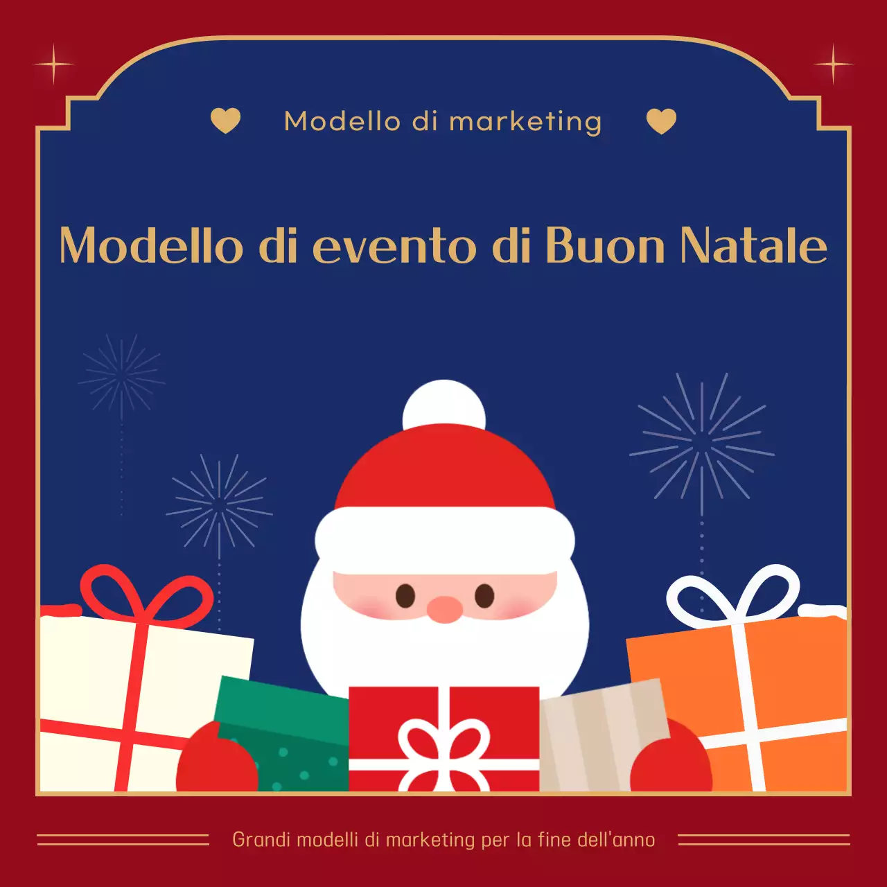 Promozione natalizia rossa e accogliente