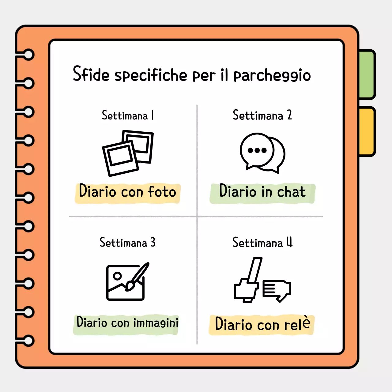Diario semplice arancione Diario