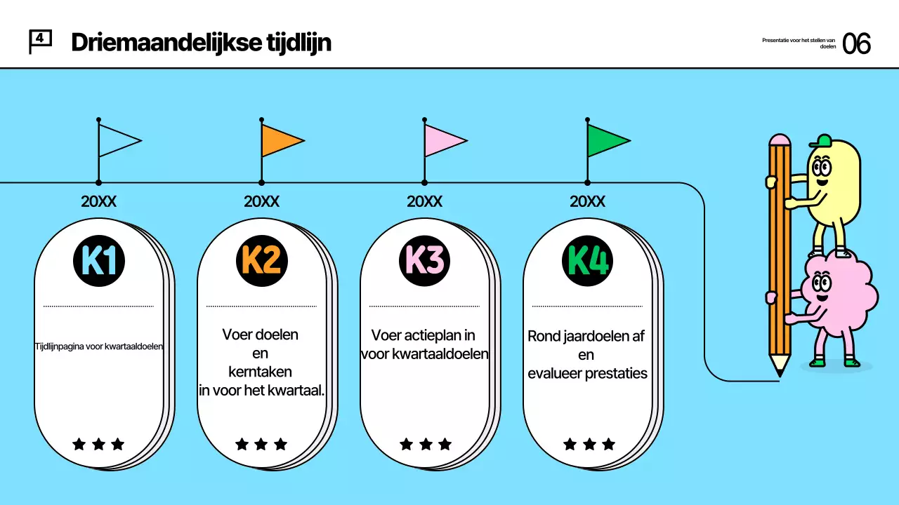 Abstracte Kitch Doelbepaling Trainingsmateriaal