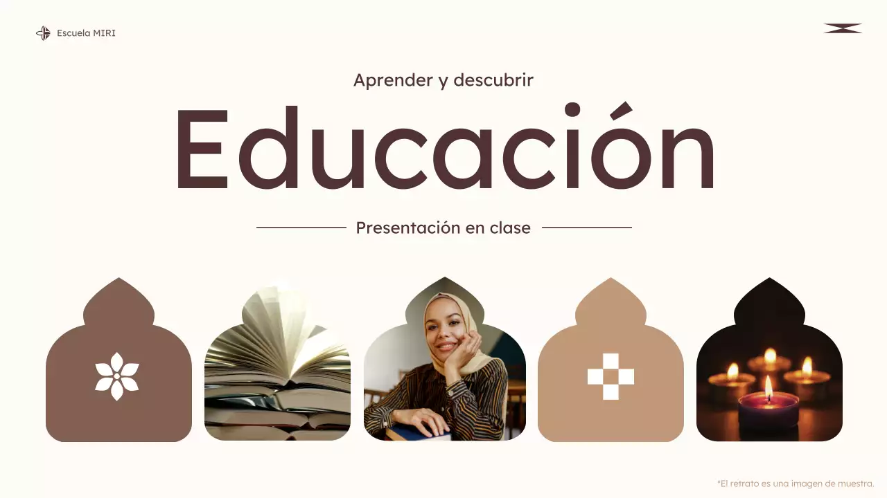 beige clase de educación moderna