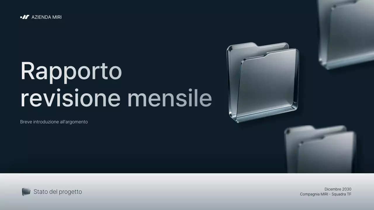 relazione aziendale grigia e moderna